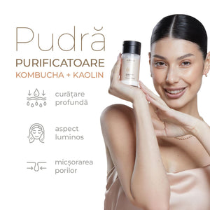 Pudră purificatoare Kombucha + Kaolin, Perfect Glow