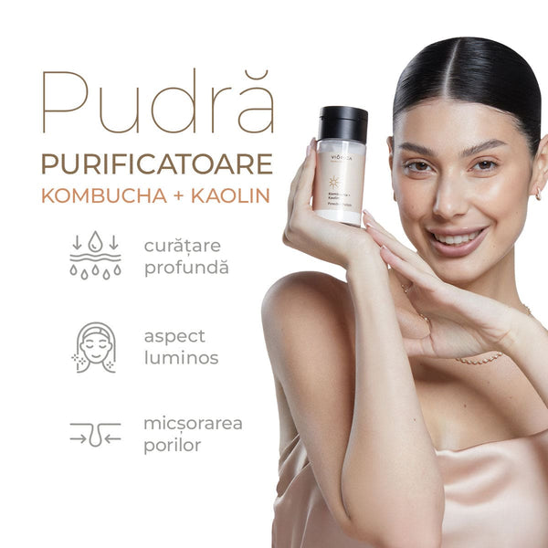 Pudră purificatoare Kombucha + Kaolin, Perfect Glow