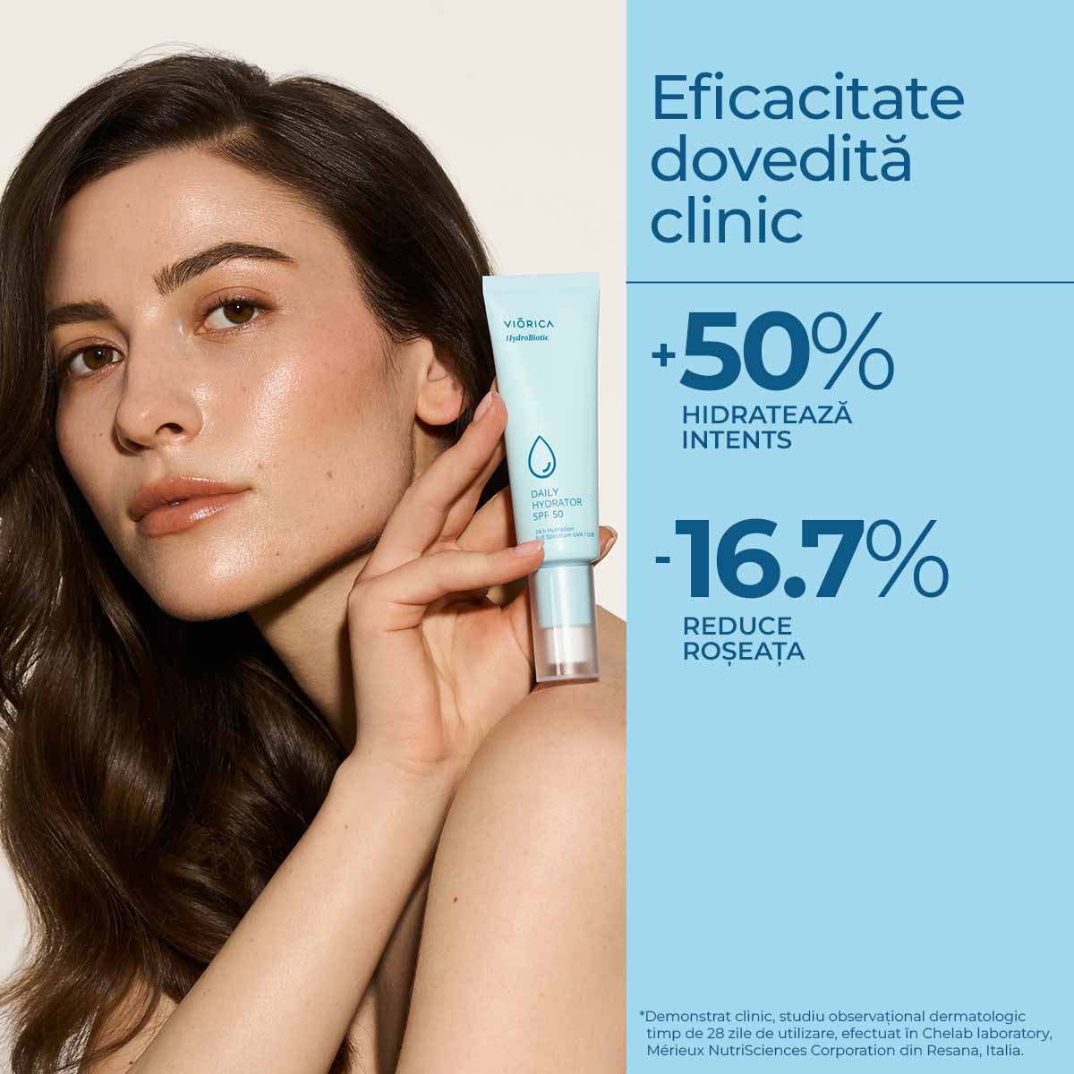 Cremă de zi Hidroprotectoare SPF 50, HydroBiotic