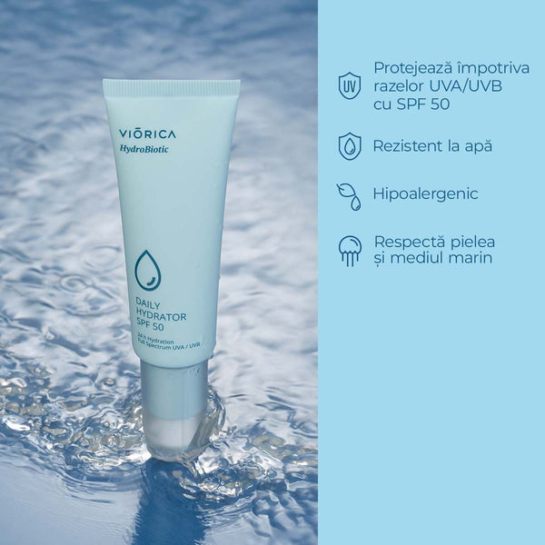 Cremă de zi Hidroprotectoare SPF 50, HydroBiotic