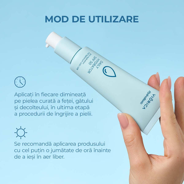 Cremă de zi Hidroprotectoare SPF 50, HydroBiotic