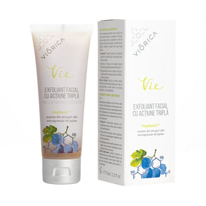 Exfoliant facial cu acțiune triplă, Viorica Vie