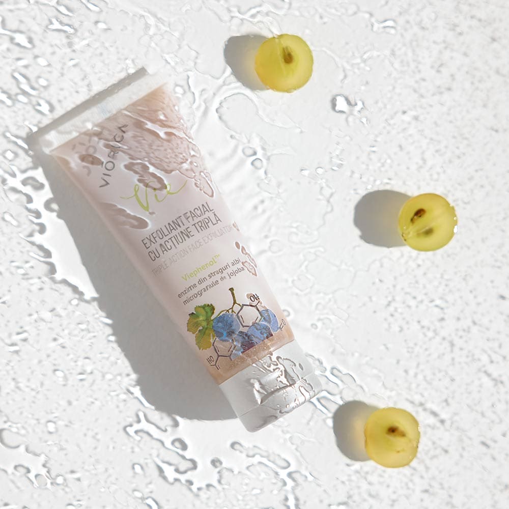 Exfoliant facial cu acțiune triplă, Viorica Vie