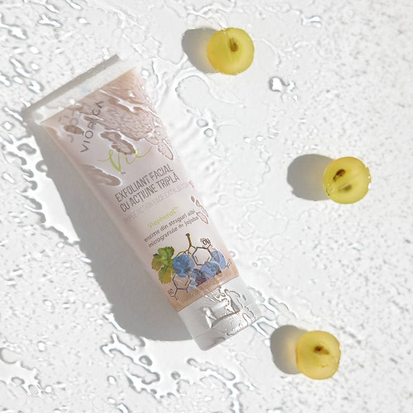 Exfoliant facial cu acțiune triplă, Viorica Vie