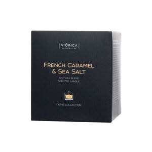 Lumânare parfumată din ceară de soia “Caramelă Franceză & Sare de Mare”