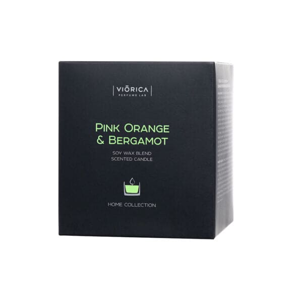 Lumânare parfumată din ceară de soia “Portocală Roză & Bergamot”