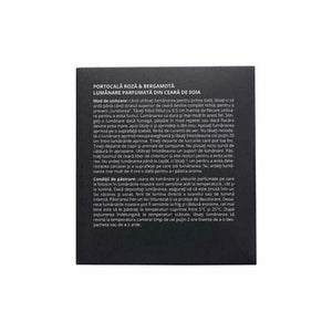 Lumânare parfumată din ceară de soia “Portocală Roză & Bergamot”