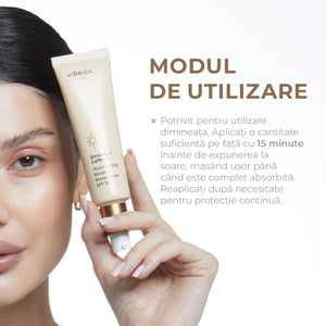 Cremă hidratantă și iluminantă cu protecție minerală SPF 50 Ginseng + Cafeină, Perfect Glow