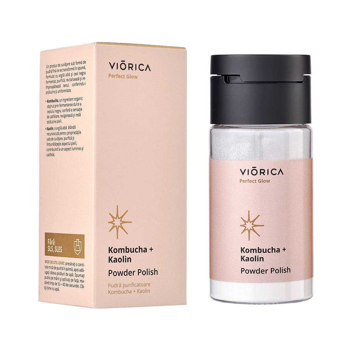 Pudră purificatoare Kombucha + Kaolin, Perfect Glow