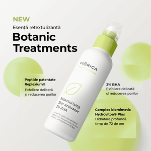 Esenţă retexturizantă cu peptide şi 2% BHA, Botanic Treatments